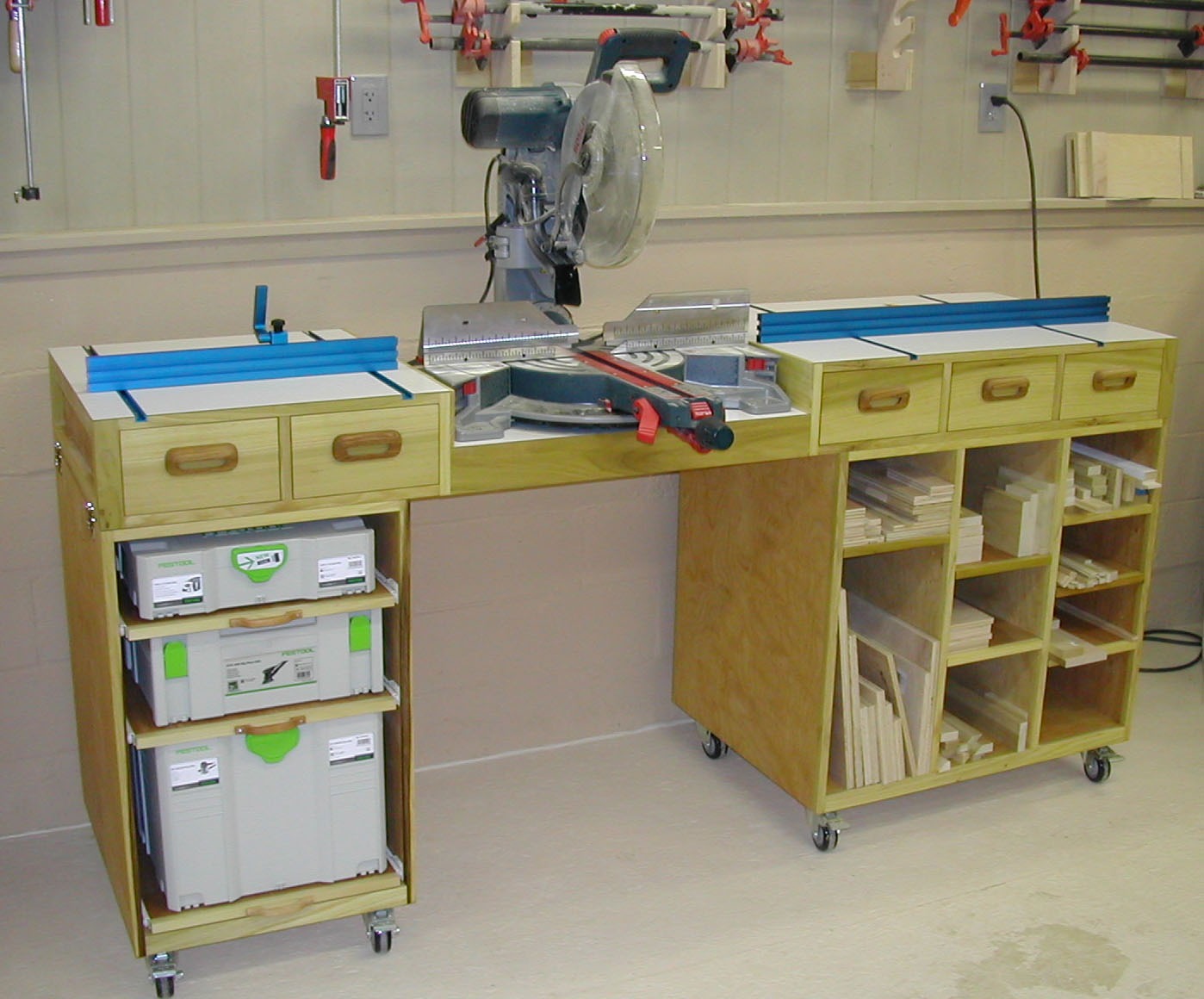 Miter Saw Work Station | The Down To Earth Woodworker