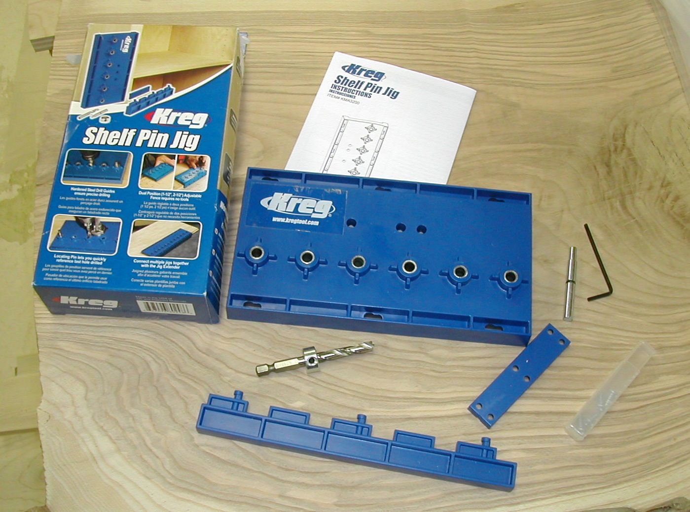 Kreg Shelf Pin Jig - 1/4 Shelf Pin Drilling Jig