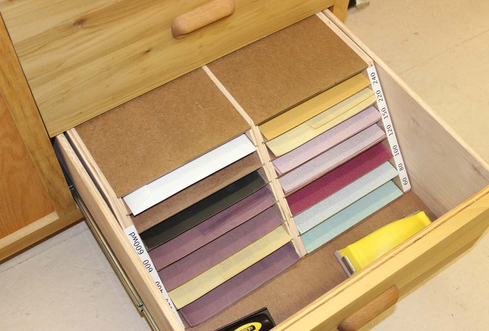 Sheet Sandpaper Organizer/Storage Unit Woodworking Project