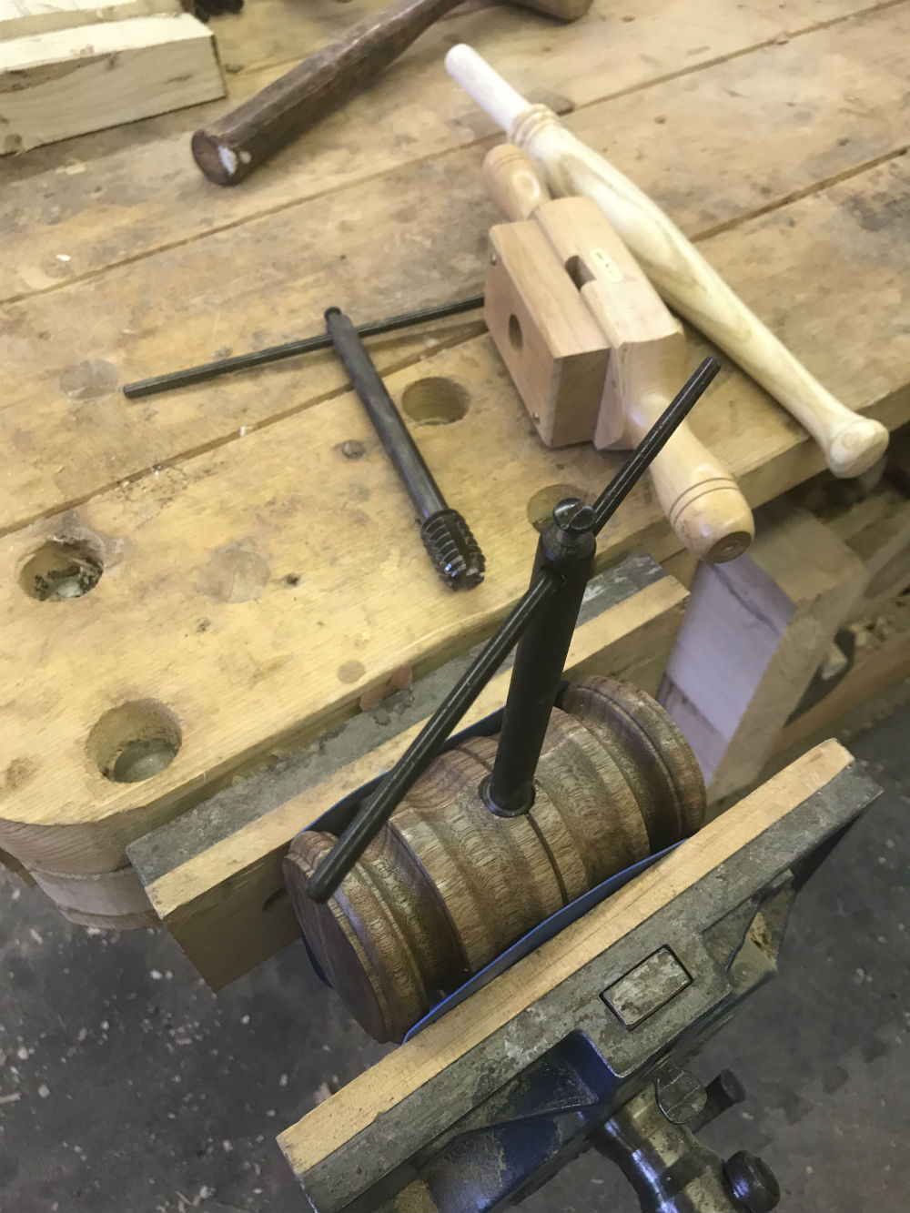 Woodturning a ThreadedHandle Ceremonial Gavel Turning the Corner