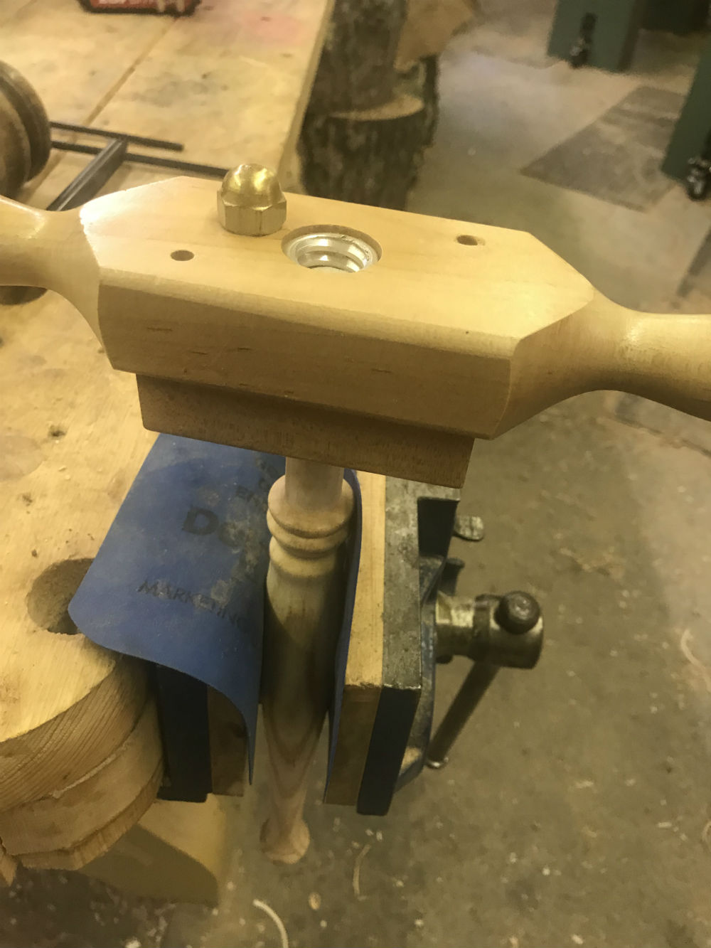 Woodturning a ThreadedHandle Ceremonial Gavel Turning the Corner