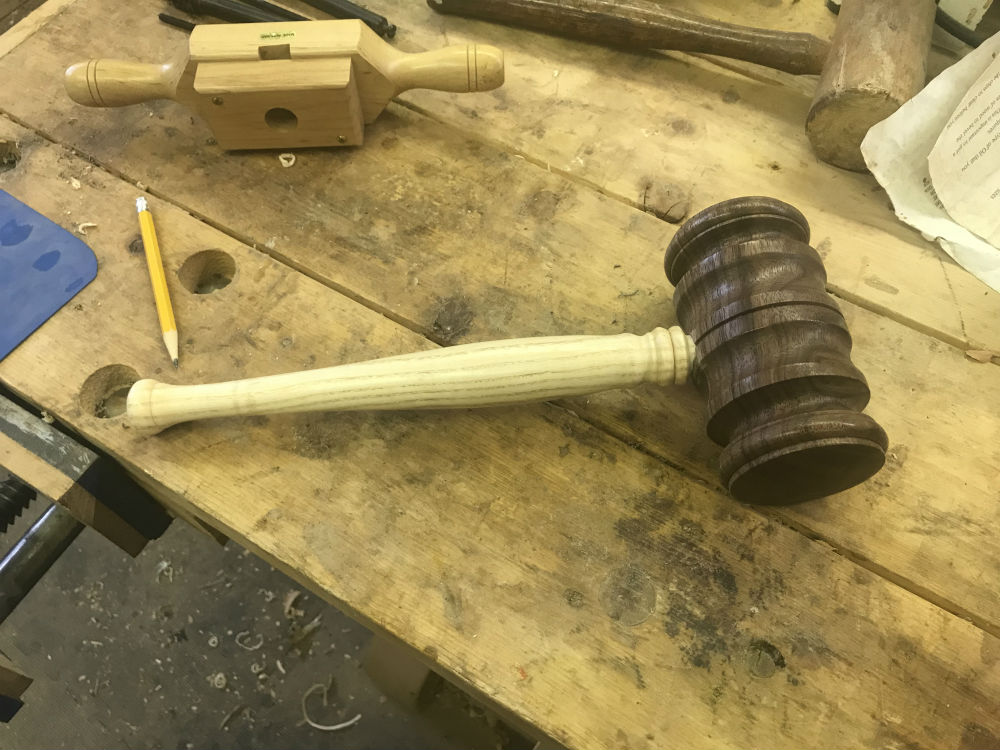 Woodturning a ThreadedHandle Ceremonial Gavel Turning the Corner